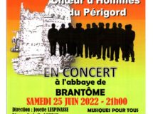 L’abbaye de Brantôme accueille le Choeur d’Hommes du Périgord Vox Vesunna.